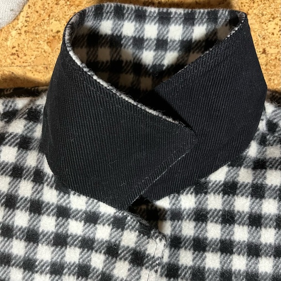 Talbots Wm’s Wool Blend Gingham Buffalo Plaid Black & White Button Jacket Sz 10P - Picture 9 of 16